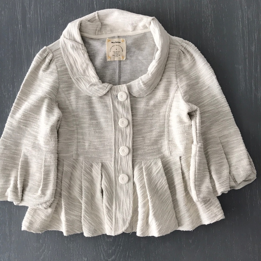 Allihop Anthropologie peplum terry jacket